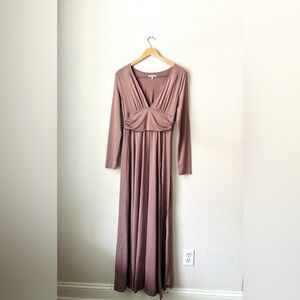 Baltic Born Floor Length Olivia Maxi Dress in Dusty Rose Size Large